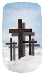 DAROYAL-106-BL Three Crosses (Clouds) Blue